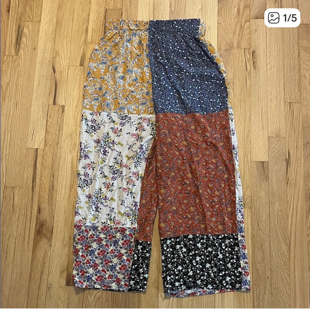 NATURAL LIFE Multicolor Patchwork Pants - image 1